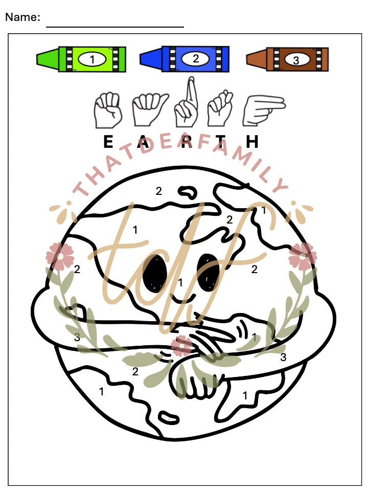 ASL Planets Color by Number (Digital Download)