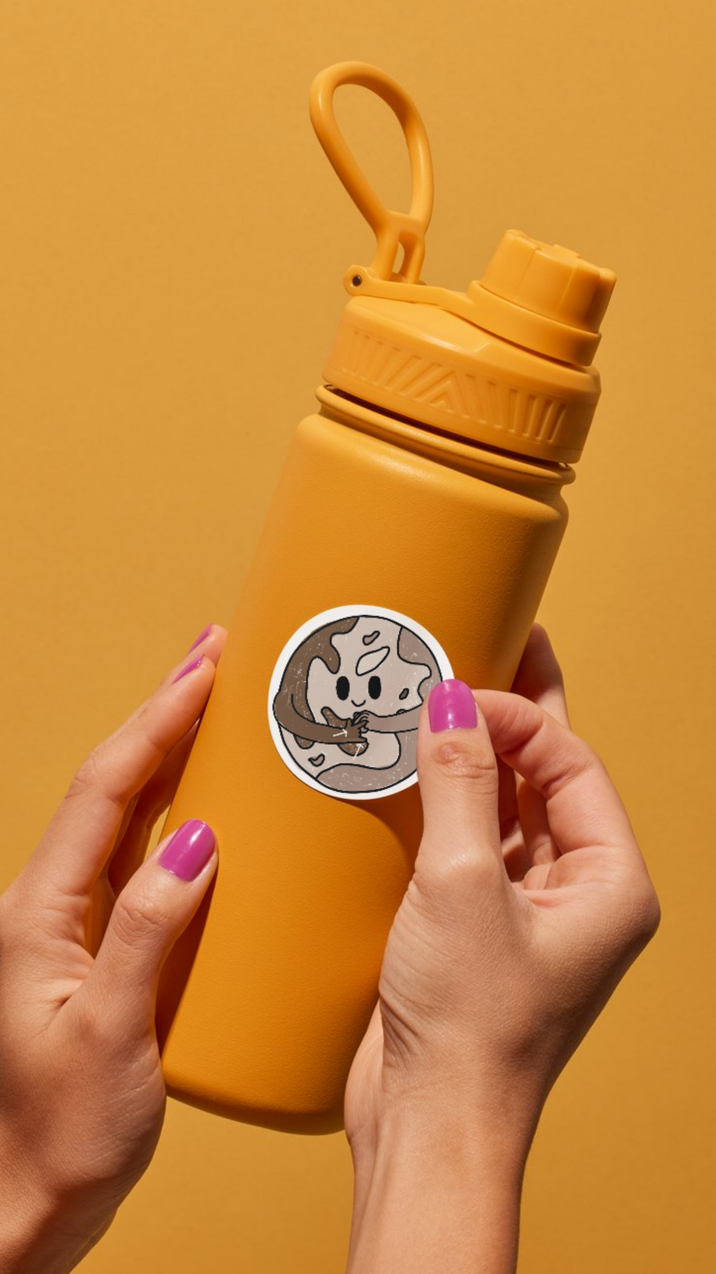 Pluto in ASL Glitter Sticker