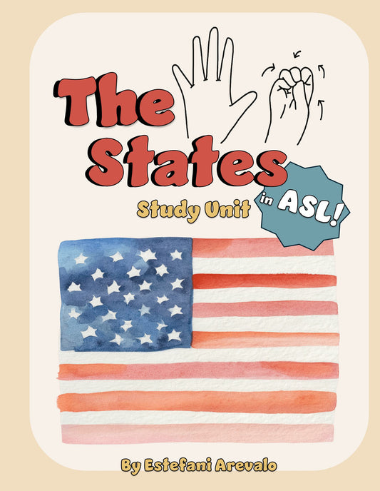 The 50 States Study Unit in ASL Workbook
