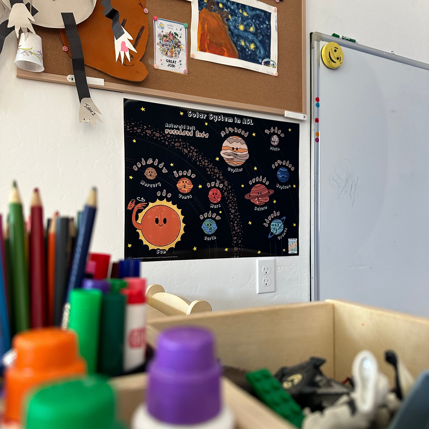 Solar System In ASL Wall Poster