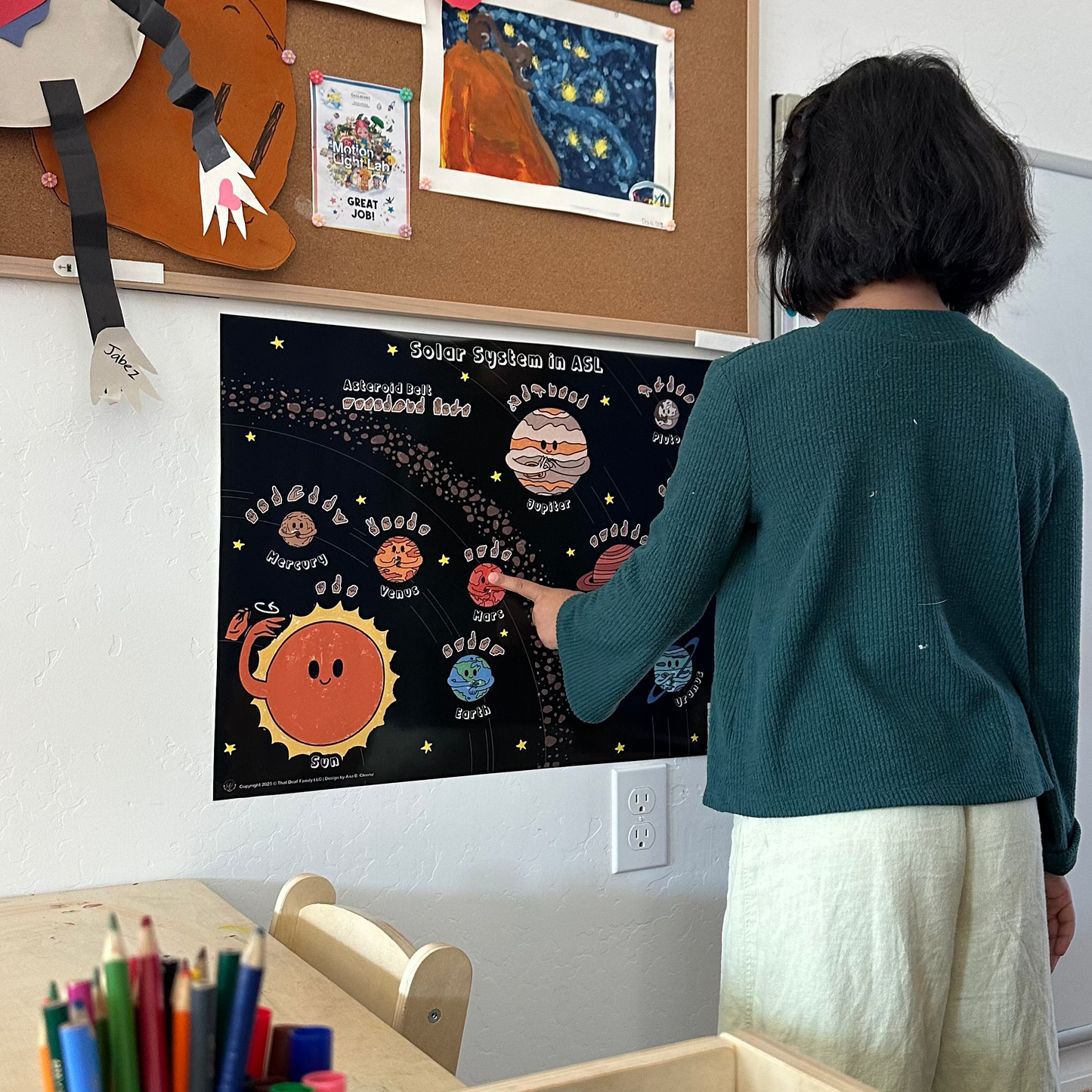 Solar System In ASL Wall Poster