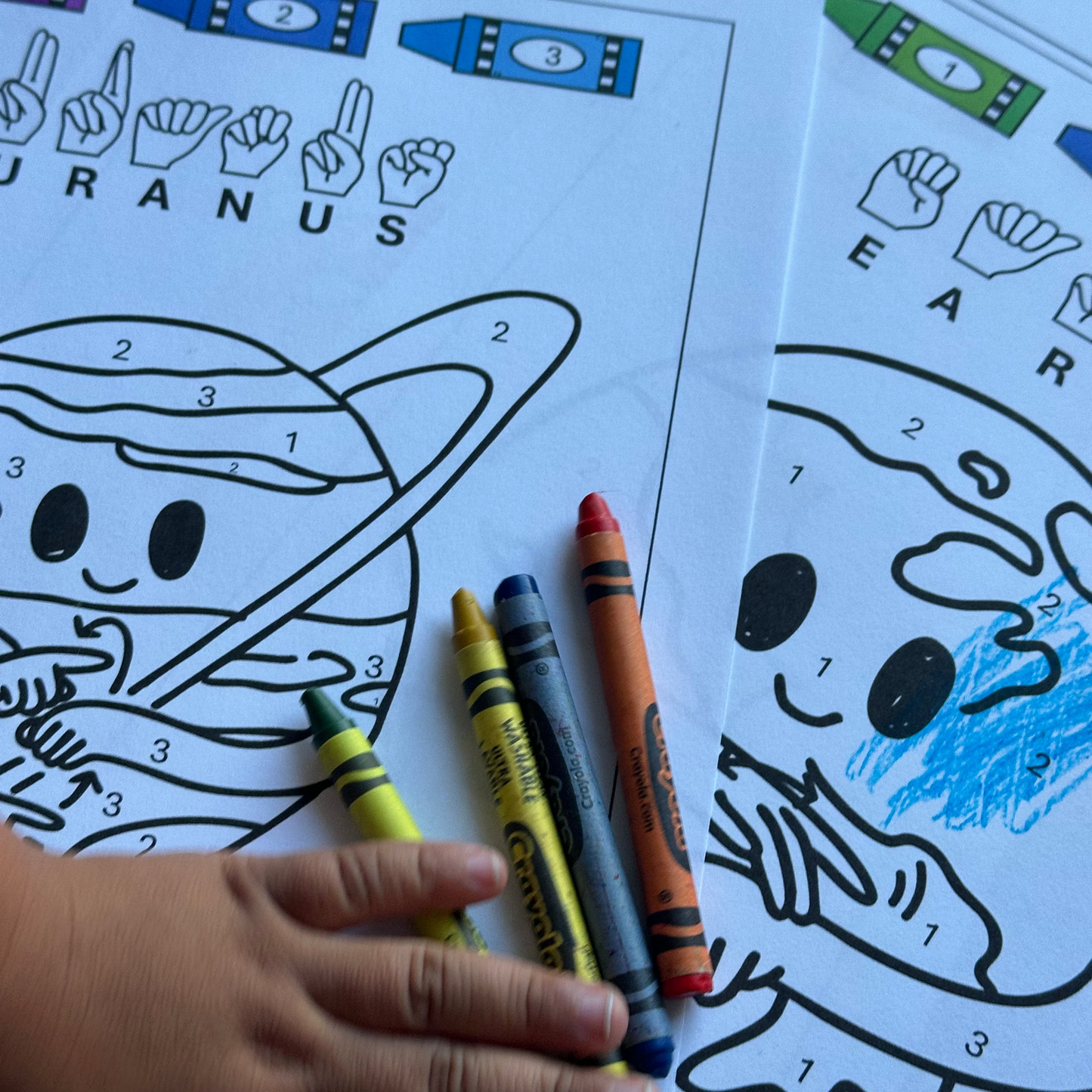 ASL Planets Color by Number (Digital Download)