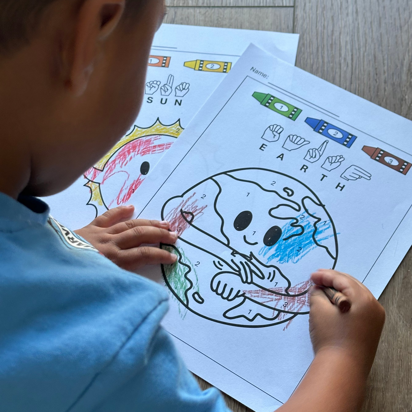 ASL Planets Color by Number (Digital Download)