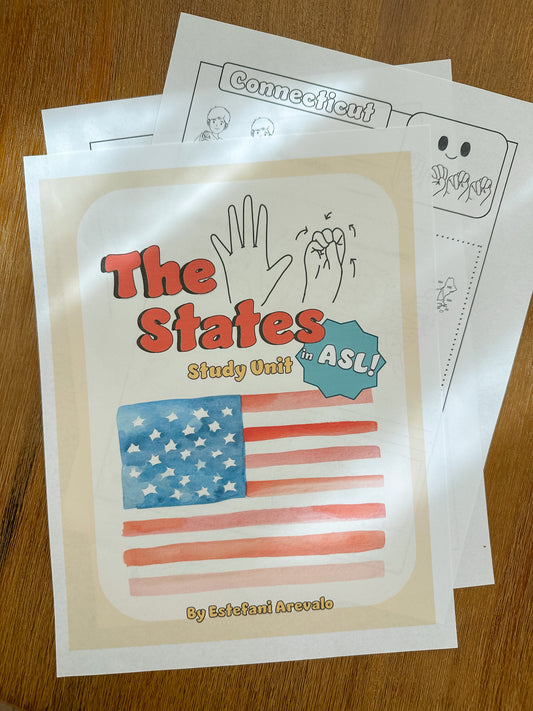 The 50 States in ASL Study Unit Book PDFs (Digital Only & Print at Home)